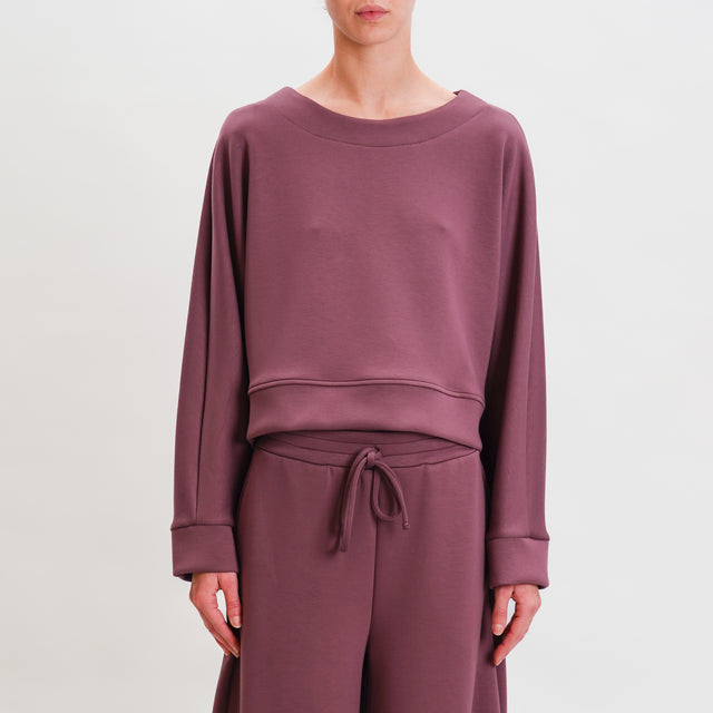 Haveone-Side Slit Stretch Neoprene Jersey - Mauve