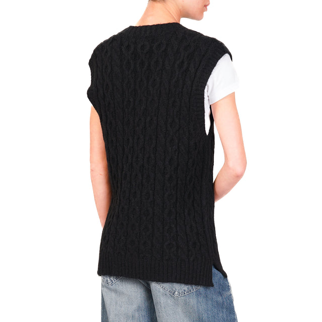 Haveone-Braids Vest - Black