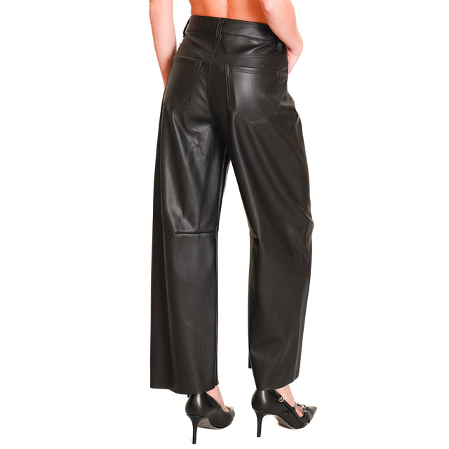 Haveone-Pantalone similpelle - nero