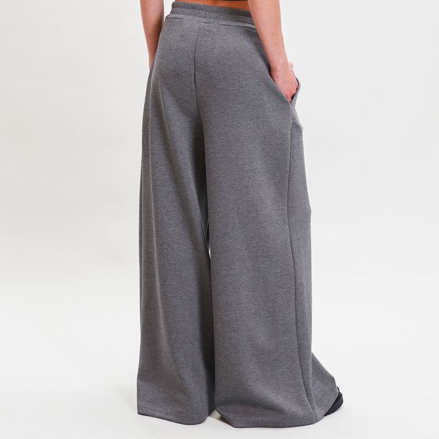 Haveone-Pantalone neoprene elasticizzato con coulisse - grigio