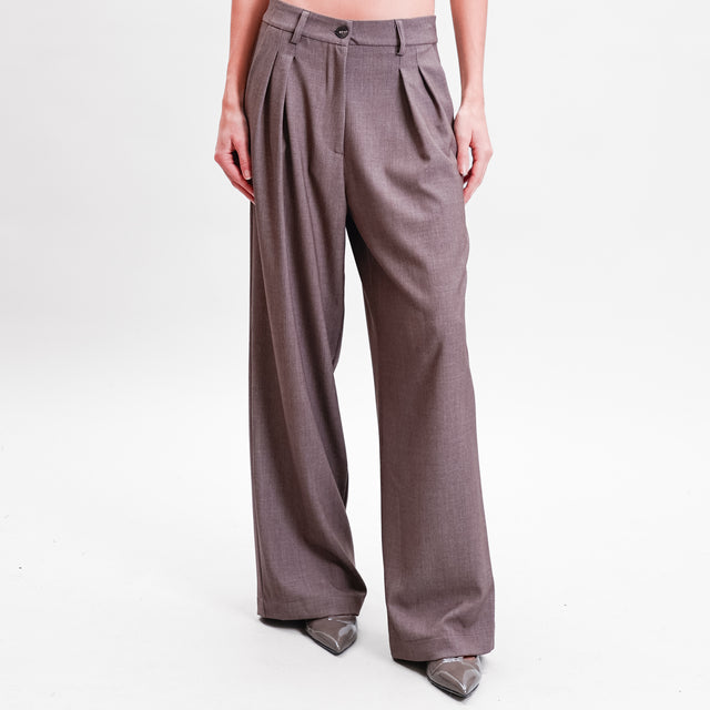 Haveone-Pantalone con 2 pinces - nocciola