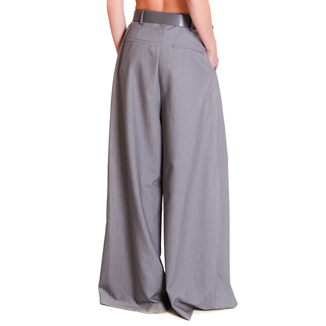 Imperial-Pantalone palazzo con pinces - grey