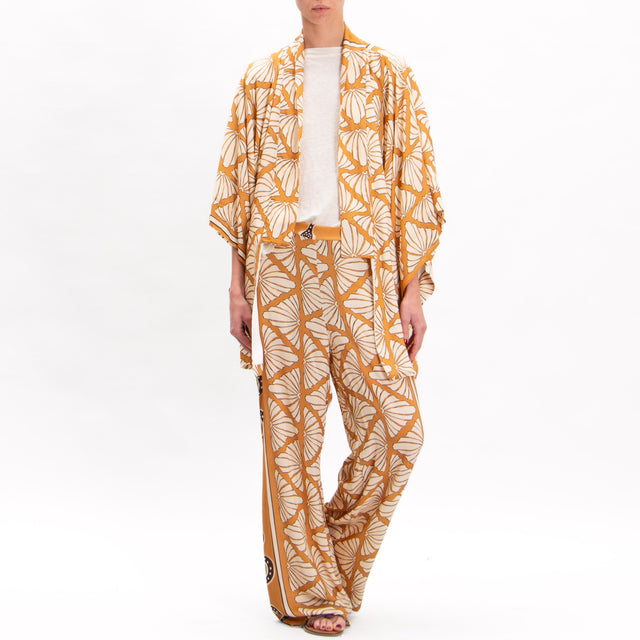 Dixie-Kimono estampado étnico - mantequilla/mostaza