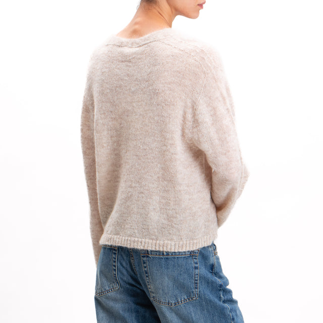 Kontatto-Cardigan misto alpaca - beige