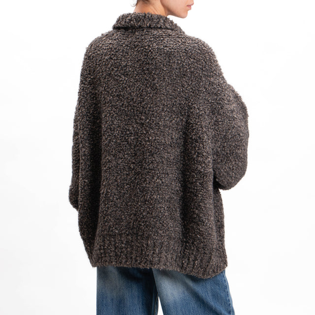 Kontatto-Bomber mohair teddy - tortora