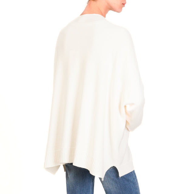 Kontatto-QS Cardigan with side slits - butter