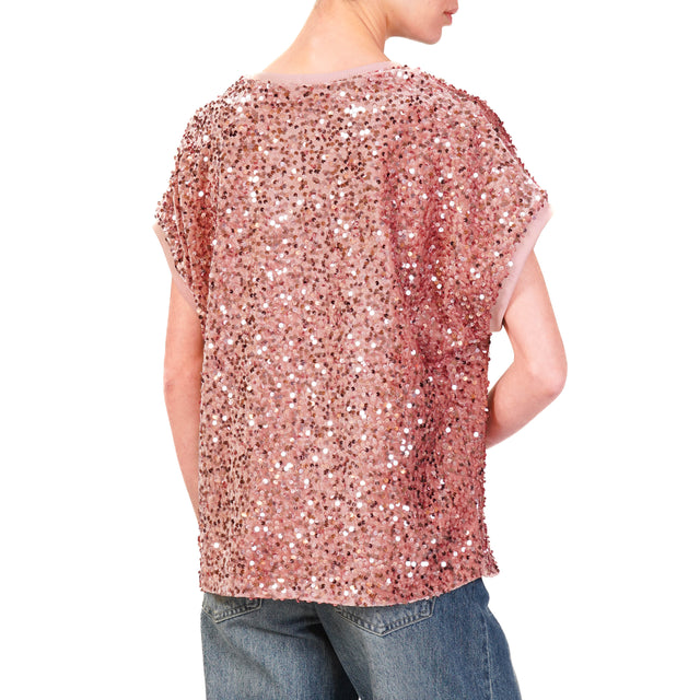 Motel-Blusa con paillettes - rosa