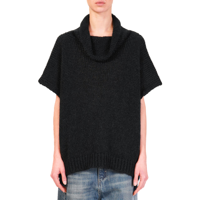 Motel-Maglia mohair collo alto - nero