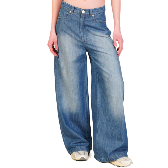 Motel-Jeans wide leg super pocket - denim