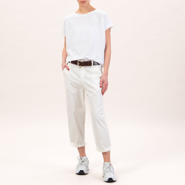 Zeroassoluto-LORY pantalones holgados elásticos - blanco roto