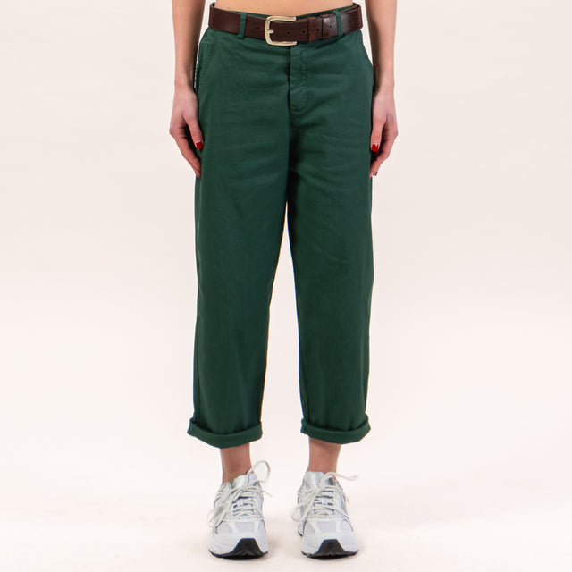 Zeroassoluto-LORY pantalones baggy elásticos - verde pino