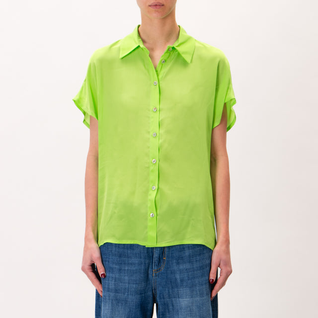 Wu'side-Camisa media manga - verde manzana