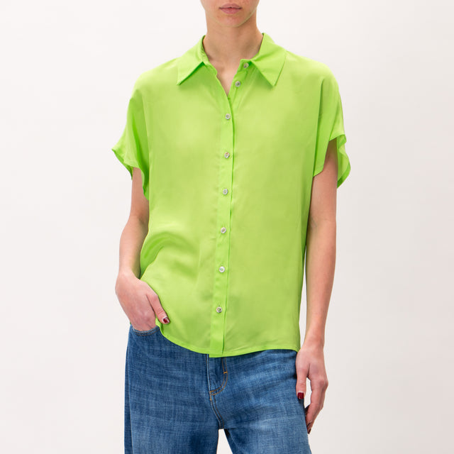 Wu'side-Camisa media manga - verde manzana