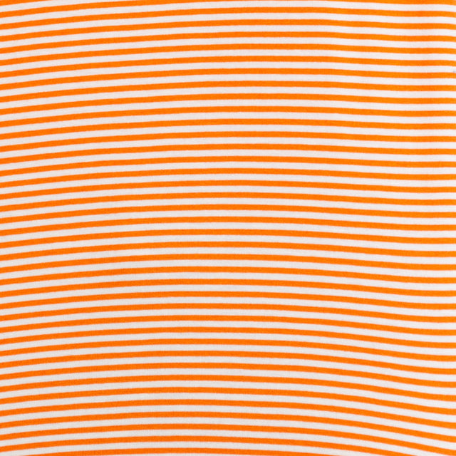 Zeroassoluto-Camiseta de punto a rayas - leche/naranja