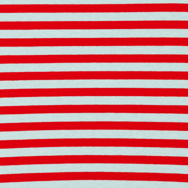Zeroassoluto - Camiseta de punto a rayas - red/aqua