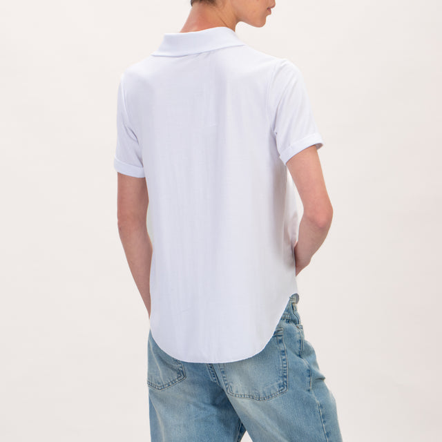 Zeroassoluto-CARLY Camisa de punto de media manga - blanco