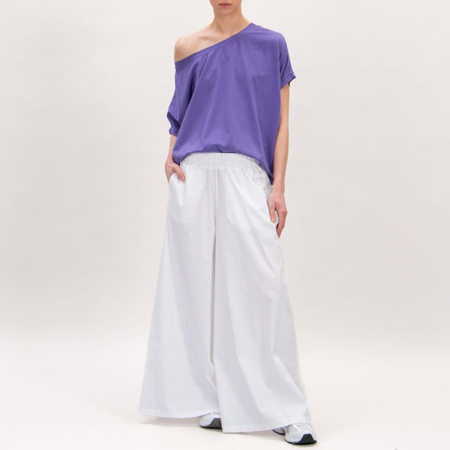 Zeroassoluto - Camiseta box de algodón con lavado de piedra - violeta