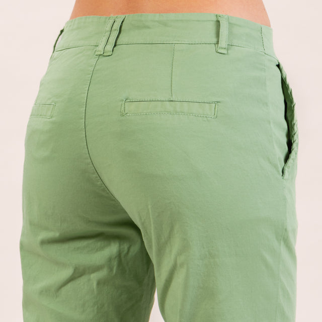 Zeroassoluto-LOIS pantalón chino elástico - green bay