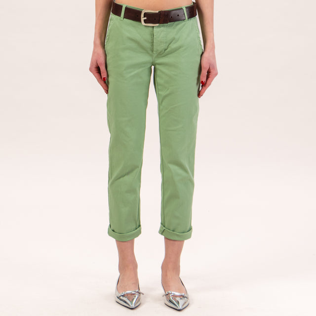 Zeroassoluto-LOIS pantalón chino elástico - green bay