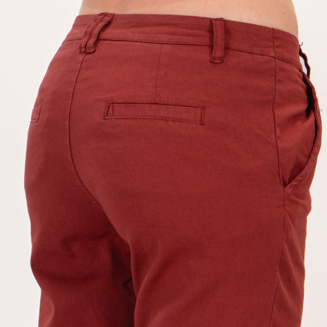 Zeroassoluto-Pantalone LOIS chino elasticizzato - terracotta