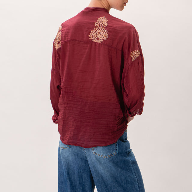 Motel-Camisa de muselina con bordado - india/galleta