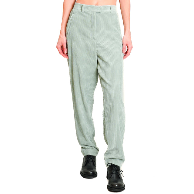 Souvenir-Pantalone velluto 500 righe - menta