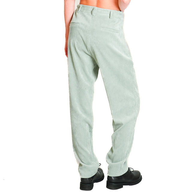 Souvenir-Pantalone velluto 500 righe - menta