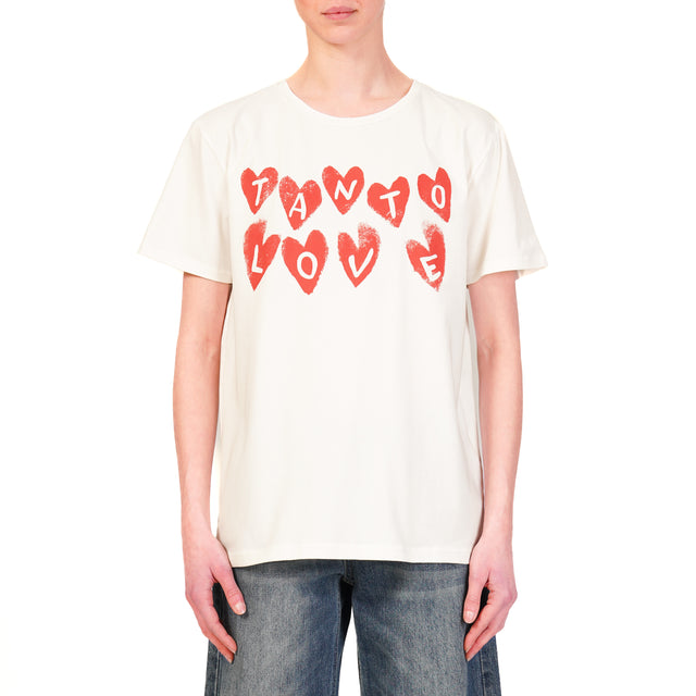 Souvenir-T-shirt "TANTO LOVE" - bianco/rosso