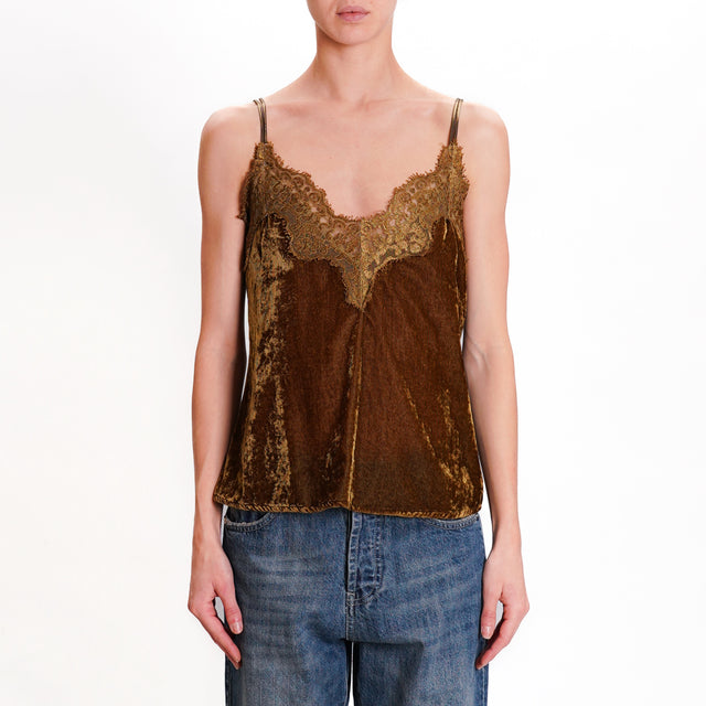 Souvenir-Top in velvet adjustable straps - oil