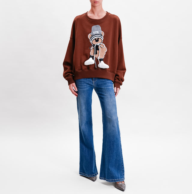 Tension in-Teddy Bear Sweatshirt - dark brown