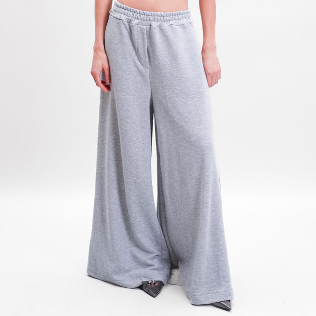 Tensione in-Pantalone in felpa con elastico - grigio