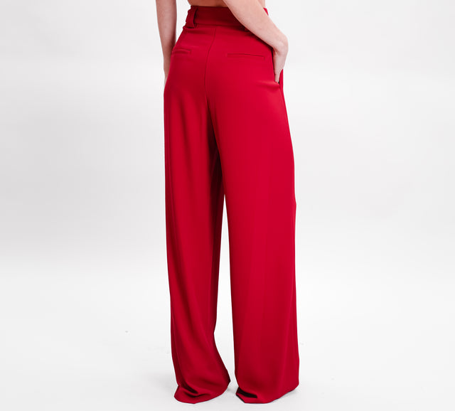 Tension in-Complete vest and trousers - cherry