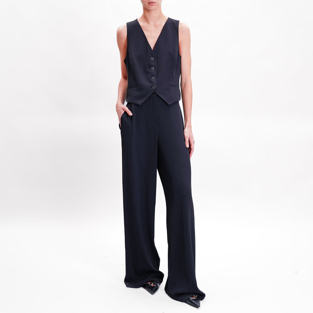 Tension in-Complete vest and trousers - black