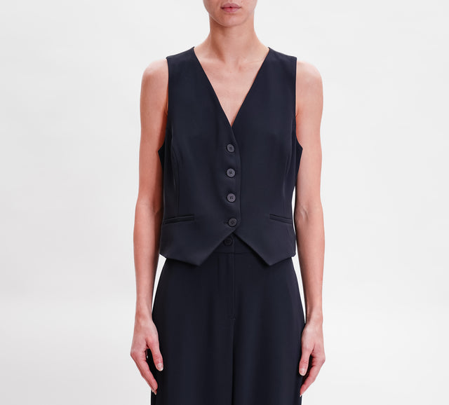 Tension in-Complete vest and trousers - black