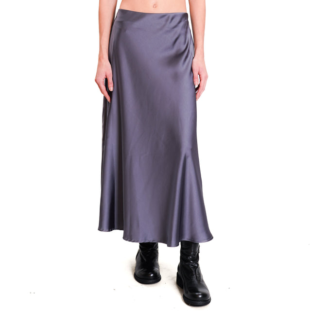 Tension in-Skirt satin elastic waist - grey