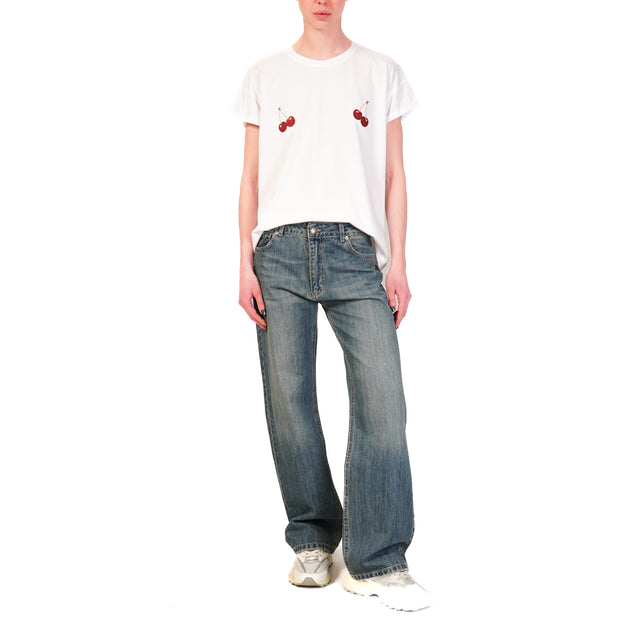 Tensione in-T-shirt stampa cherry - bianco