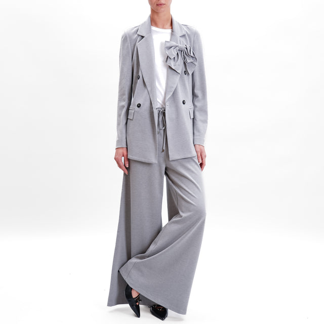 Tensione in-Pantalone punto milano con coulisse - grigio