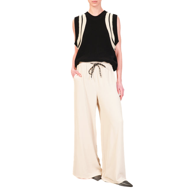 Tensione in-Pantalone con coulisse - sand