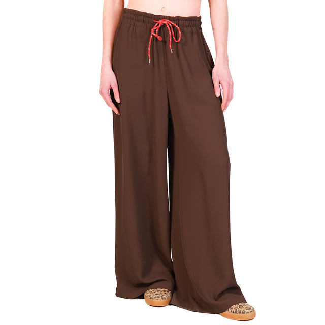 Tensione in-Pantalone con coulisse - ebano