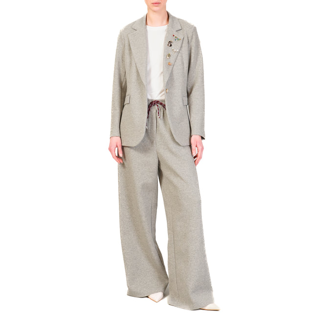 Tensione in-Pantalone felpa con coulisse - grigio