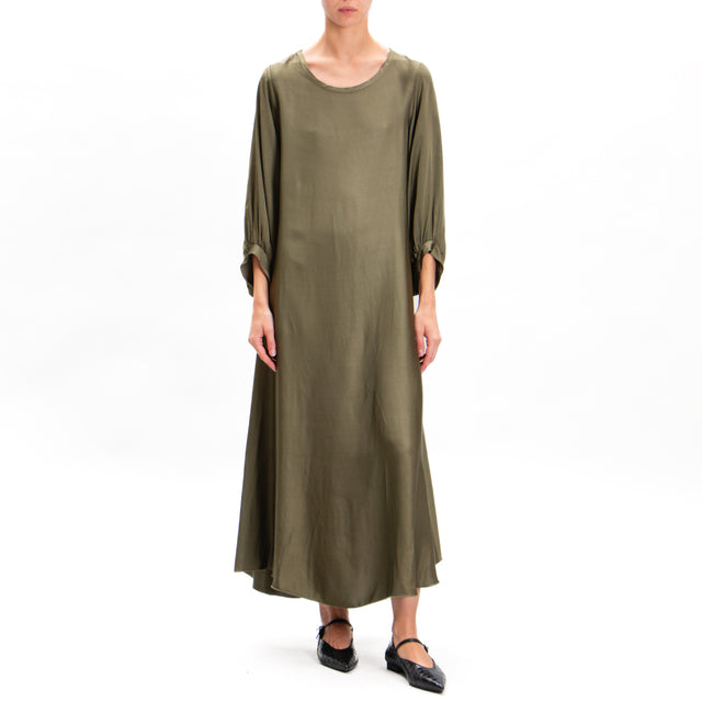 Tension in-Satin Dress - Military