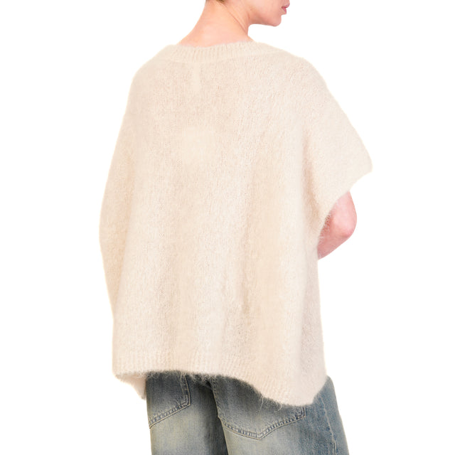 Tensione in-Maglia smanicata mohair - burro