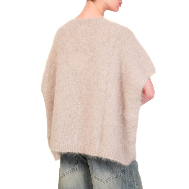 Tensione in-Maglia smanicata mohair - sand