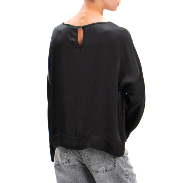 Tensione in-Blusa in satin - nero