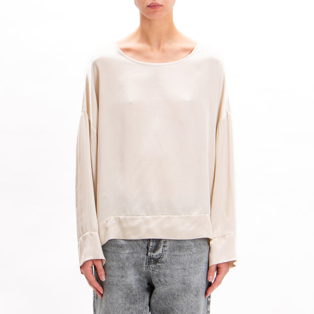 Tensione in-Blusa in satin - sand