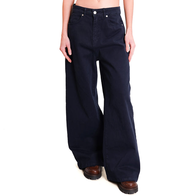 Tensione in-Pantalone GIUSI wide leg - blu notte