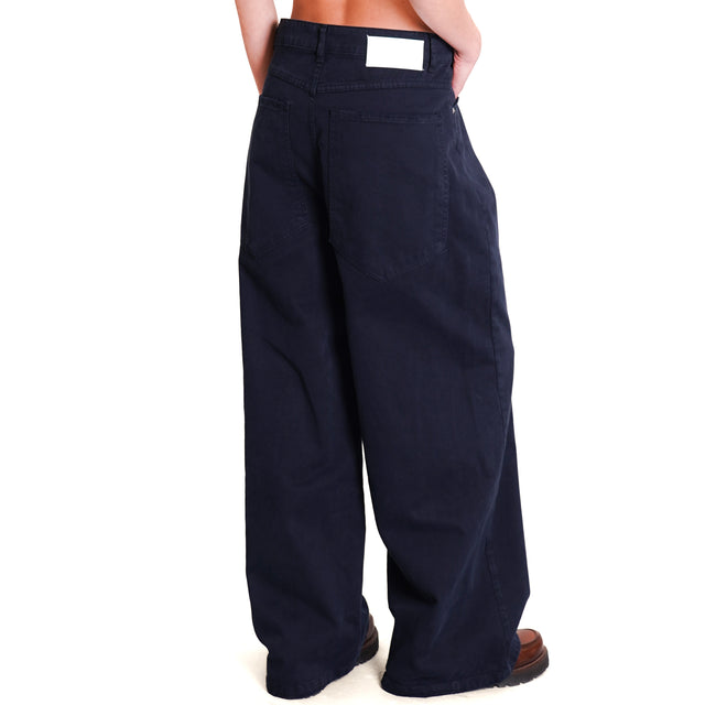 Tensione in-Pantalone GIUSI wide leg - blu notte