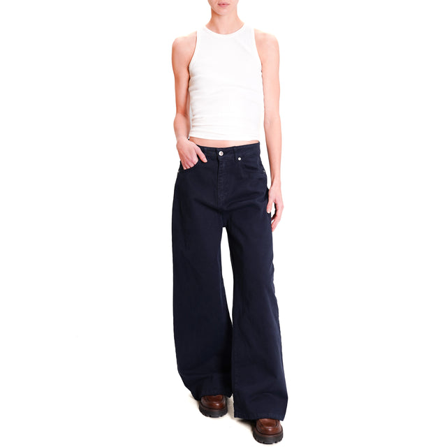 Tensione in-Pantalone GIUSI wide leg - blu notte