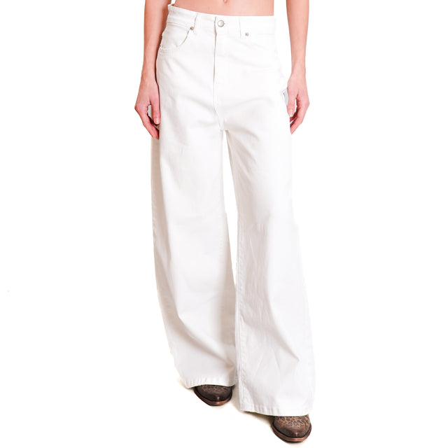 Tensione in-Pantalone GIUSI wide leg - latte