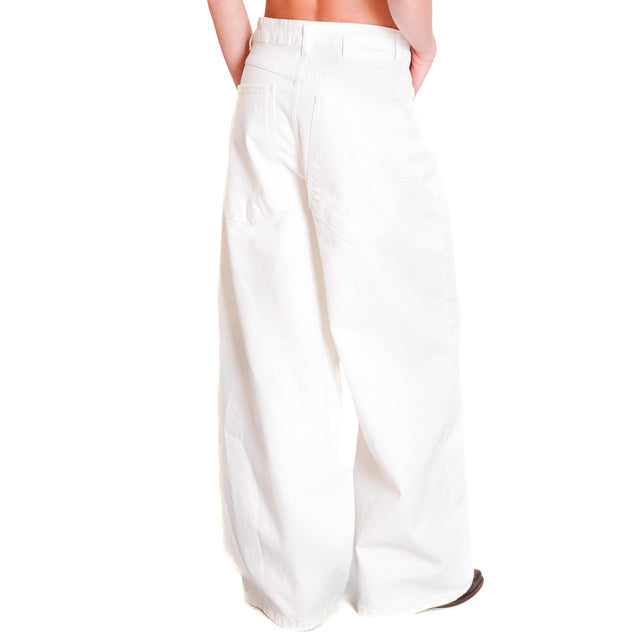 Tensione in-Pantalone GIUSI wide leg - latte